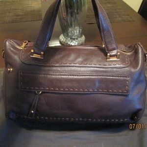 BEAUTIFUL! "CHRISTOPHER KON" BROWN LEATHER SATCHEL